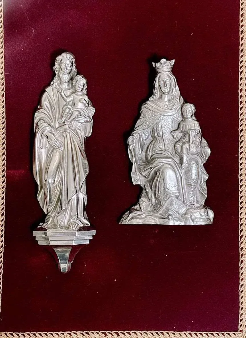 San José y Virgen del Carmen plateados